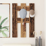vidaXL Appendiabiti a muro Legno vecchio 65 x 3 x 100 cm