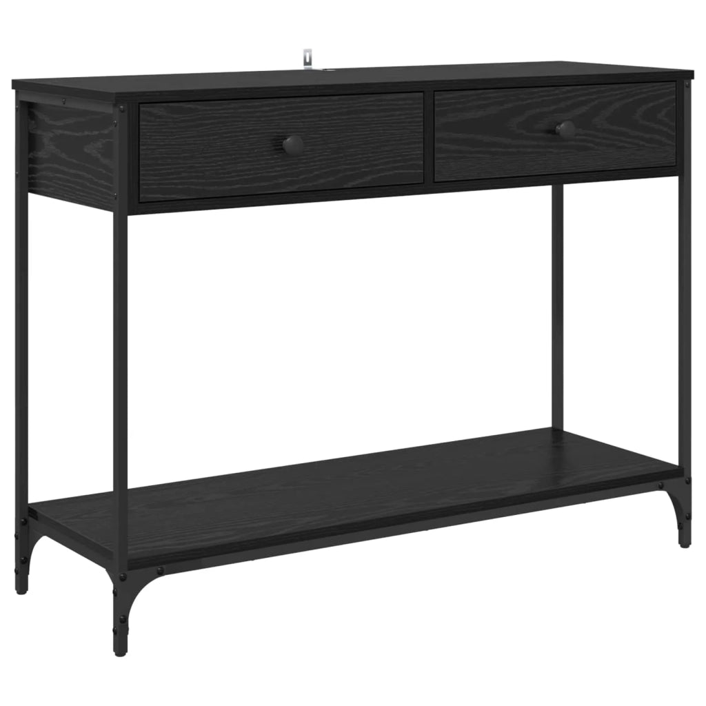 Tavolo consolle con cassetto Rovere Nero 100 x 34,5 x 75 cm