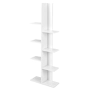 Libreria multifunzionale dal design moderno a 8 ripiani per libri e piante 50 x 20 x 141 cm legno ingegnerizzato bianco 20_0010737