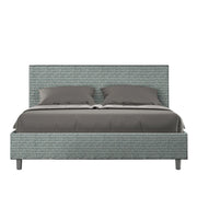 Letto Matrimoniale 160x200 cm con Rete e Contenitore Adele Aragona 7 Azzurro