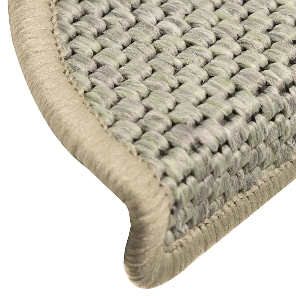 Tappeti Adesivi Scale Aspetto Sisal 30 pz | Gradini per Scale 56x17x3cm Verde Chiaro