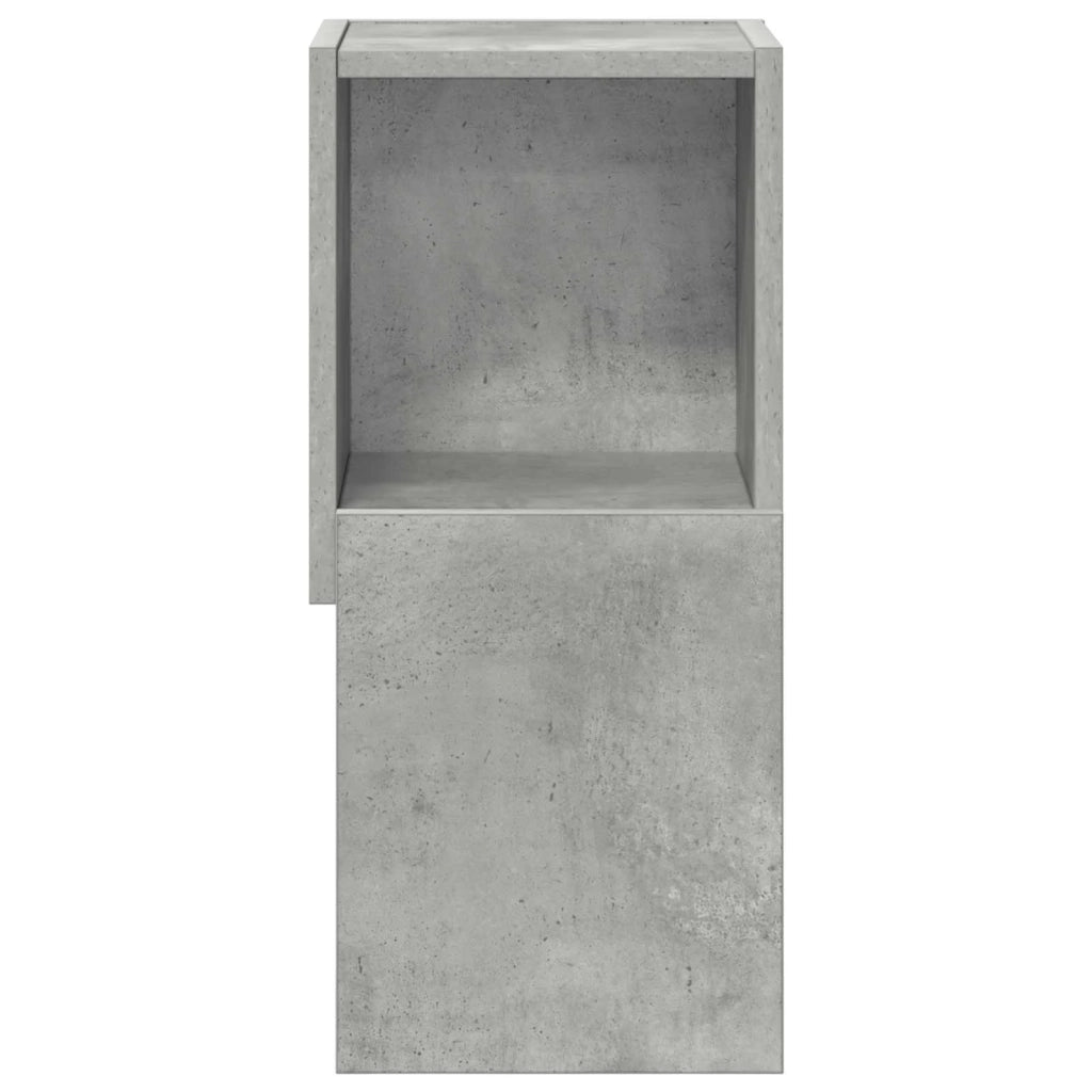 Mobile angolare Grigio cemento 25,5x25x55cm Legno multistrato 889824