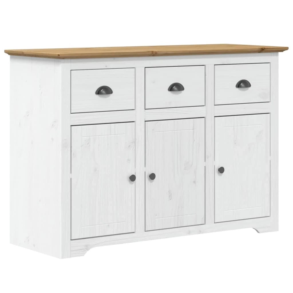 Credenza/cassettiera/armadio/contenitore/organizzatore per cucina/soggiorno BODO 115,5 x 44 x 80 cm legno massello di pino marrone 02_0030802