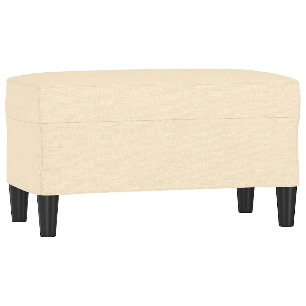 Panca crema 70x35x41 cm in Tessuto