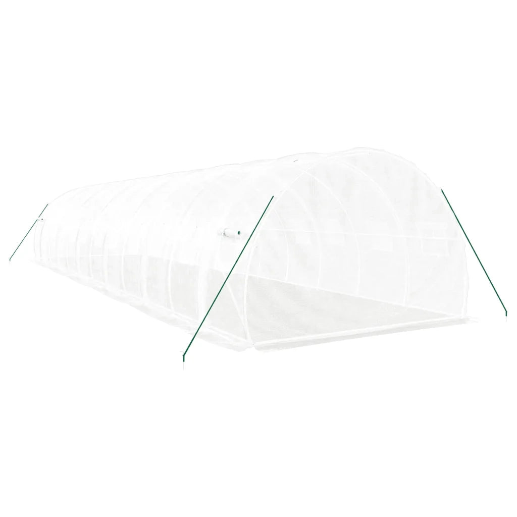 Serra con Telaio in Acciaio Bianco 36 m² 12x3x2 m 3188054