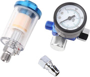 Set di regolazione della pressione per pistola a spruzzo pneumatico - Filtro dell'aria, separatore dell'acqua, set di separazione.