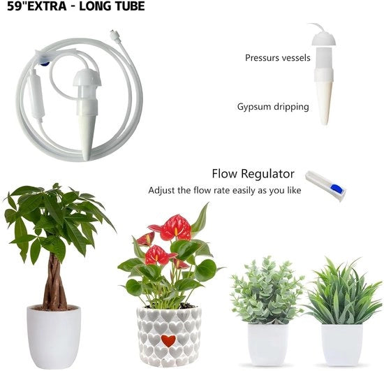 9 pezzi di Spillatori Autoirriganti con Valvola Regolabile - Automatici per Interno, Esterno e Vacanza - Sistema di Irrigazione Automatico per Piante da Interno - Spillatore per Piante con Sistema di Gocce