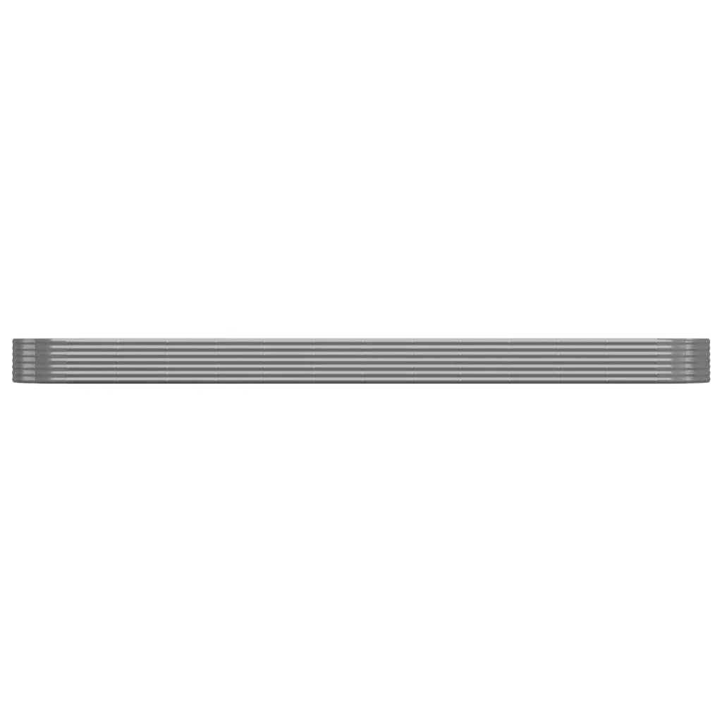 Letto Giardino Acciaio Zincato 544x100x36cm Grigio 319014