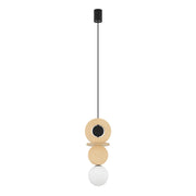Lampada sospesa Nowodvorski Drops Wood sfera bianca G9