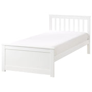 Letto singolo in legno di Pino Bianco con Rete a Doghe 90 x 200 cm stile minimalista