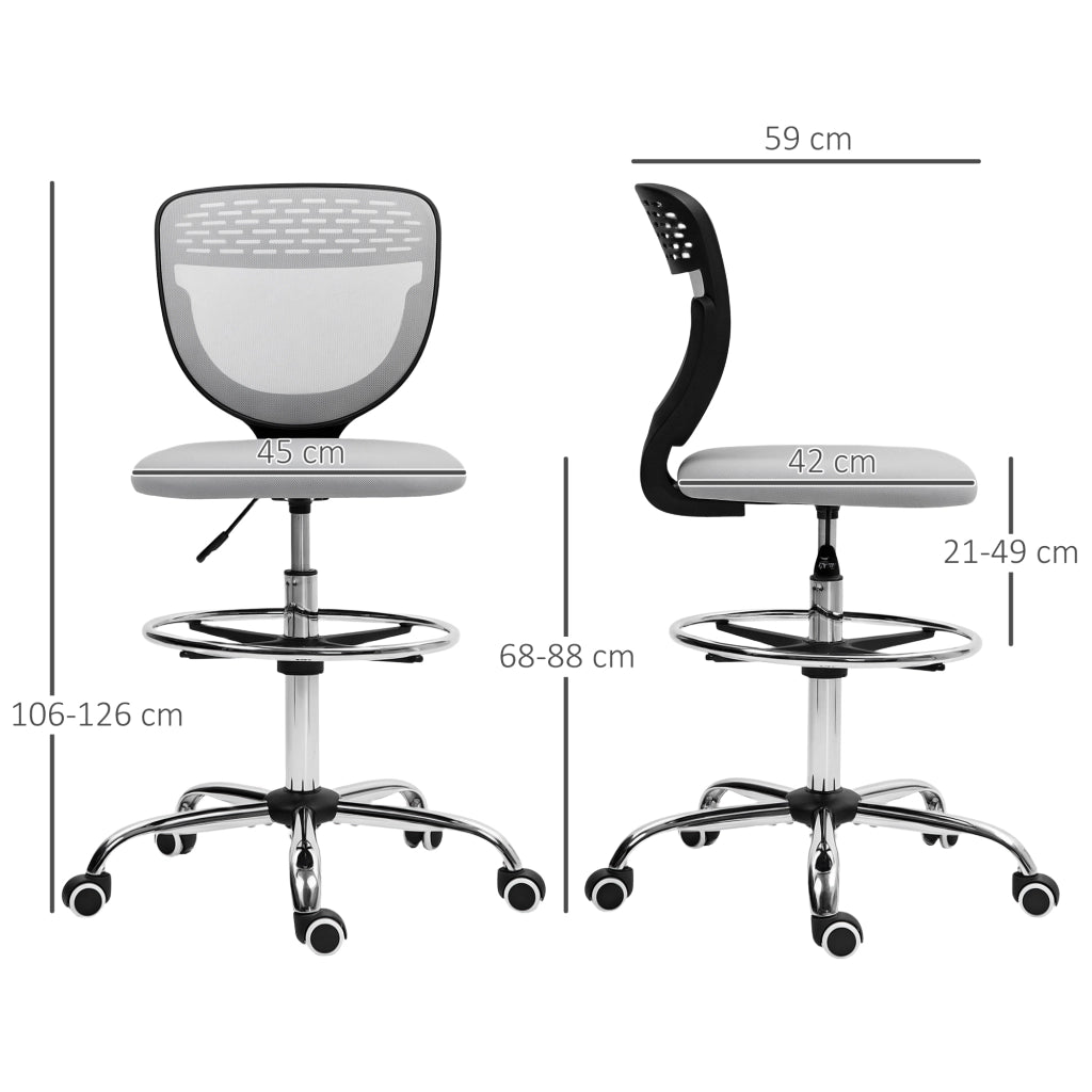 Sedia da ufficio imbottita ¨C Xylo ¨C Grigio chiaro regolabile