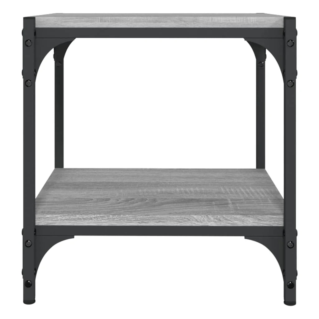 Mobile TV multimediale scaffale TV mobile TV sala da pranzo soggiorno camera da letto Sonoma 40 x 33 x 41 cm legno ingegnerizzato e acciaio grigio 02_0028443