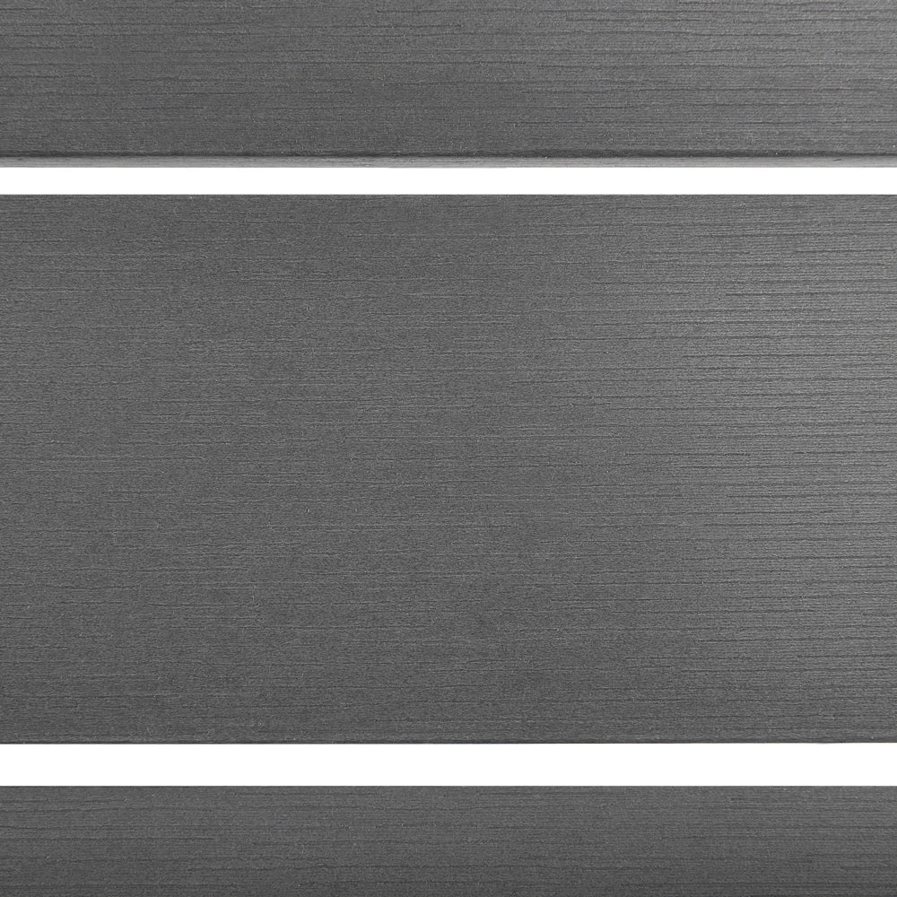 Set di 6 sedie da giardino in alluminio grigio e Nero resistenti agli agenti atmosferici
