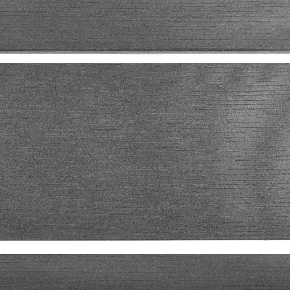 Set di 6 sedie da giardino in alluminio grigio e Nero resistenti agli agenti atmosferici
