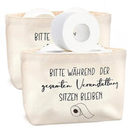 Toilette Pannolino 2-Pack, Contenitore per Pannolino, Supporto per Pannolino, Decorazione Bagno, Dimensioni: 22 x 19 x 12 cm