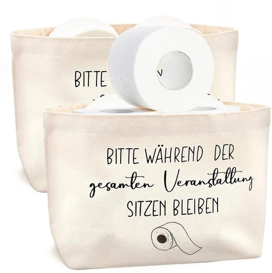 Toilette Pannolino 2-Pack, Contenitore per Pannolino, Supporto per Pannolino, Decorazione Bagno, Dimensioni: 22 x 19 x 12 cm