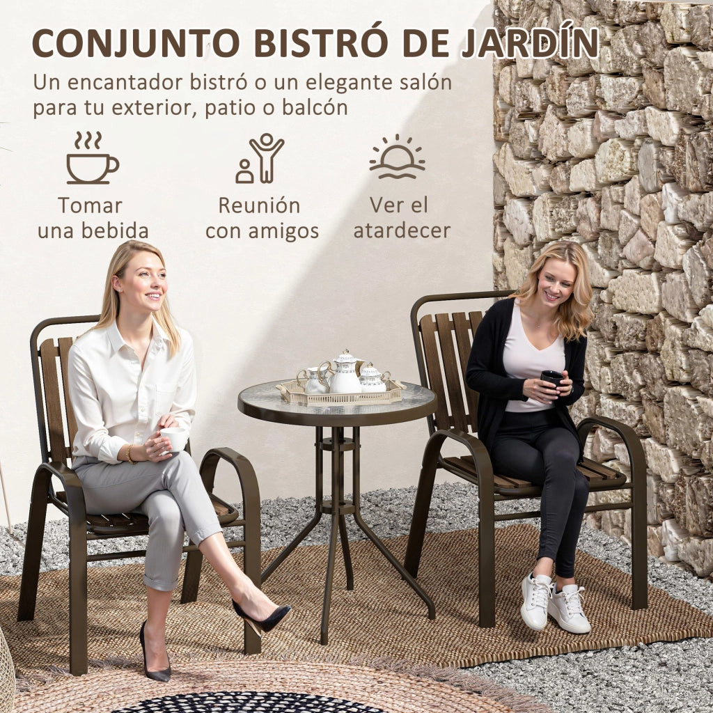 Set Tavolo e Sedie Giardino ¨C Minimal ¨C Grigio, Polipropilene, 80x80x74