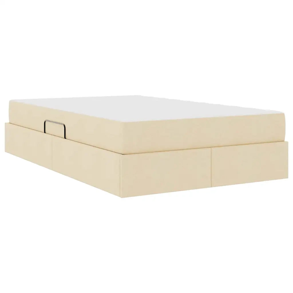 Letto con contenitore e materasso Crema 120 x 200 cm Poliestere 3399656