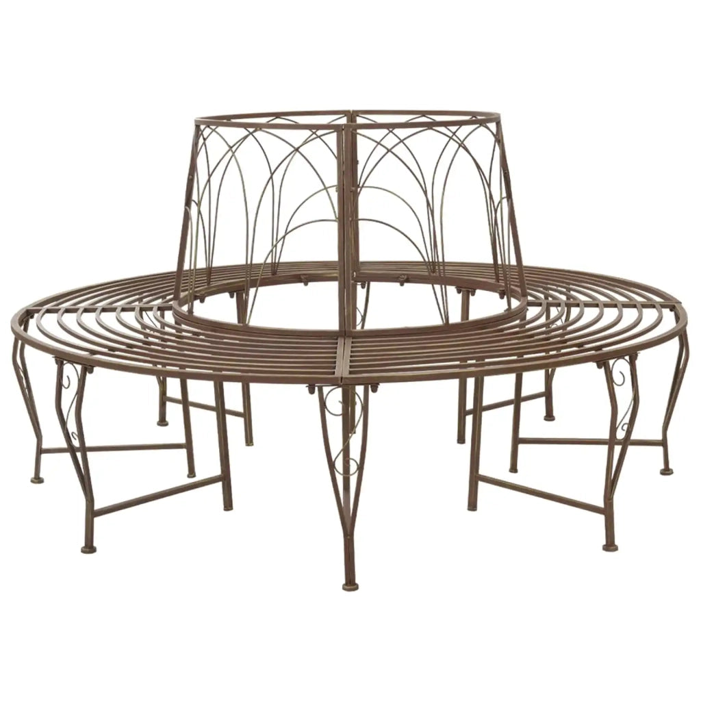 Panchina per Alberi 8-Numero di posti Ø 160 x 89 cm Acciaio 42029517
