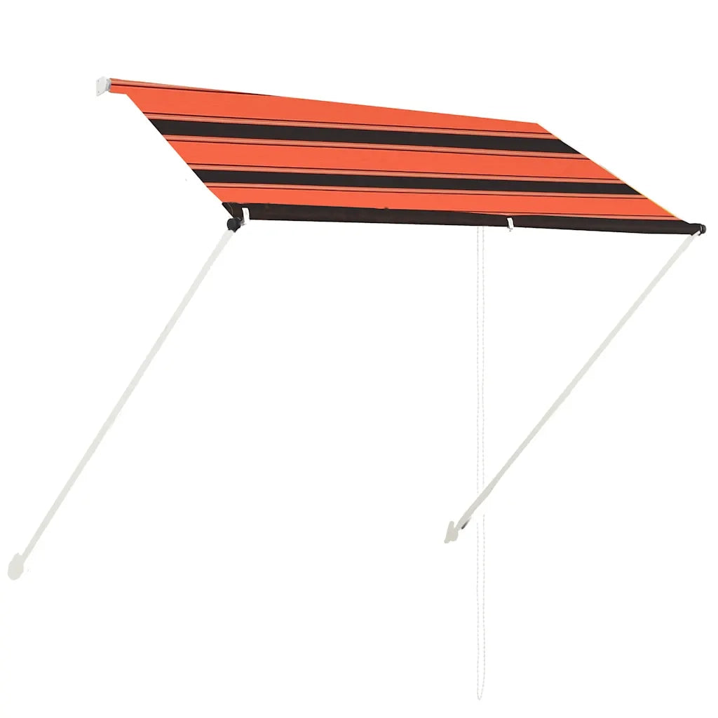 Tenda da Sole Retrattile-Tenda parasole per Patio 200x150 cm Arancione e Marrone