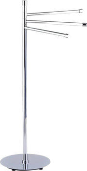 Supporto asciugamani con 3 braccia - stendibiancheria, acciaio, 25 x 82 x 25 cm, cromato