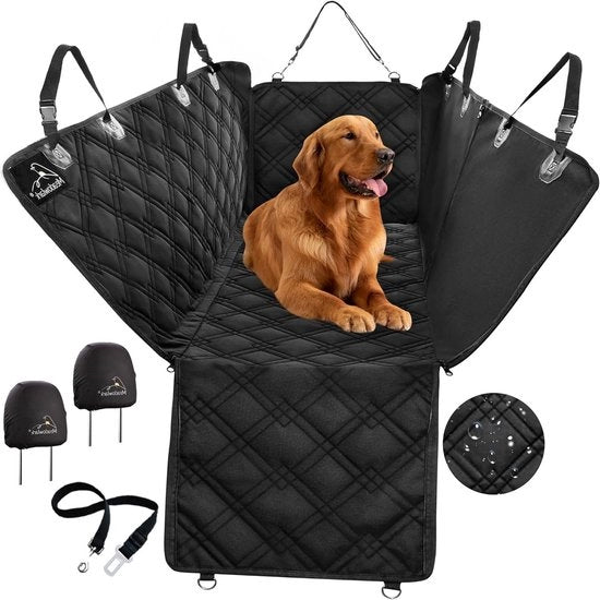 Hoezen per Auto per Cani per Protezione Completa - XL con Spille Laterali Resistenti, Impermeabili, Incluso Cinturone di Sicurezza