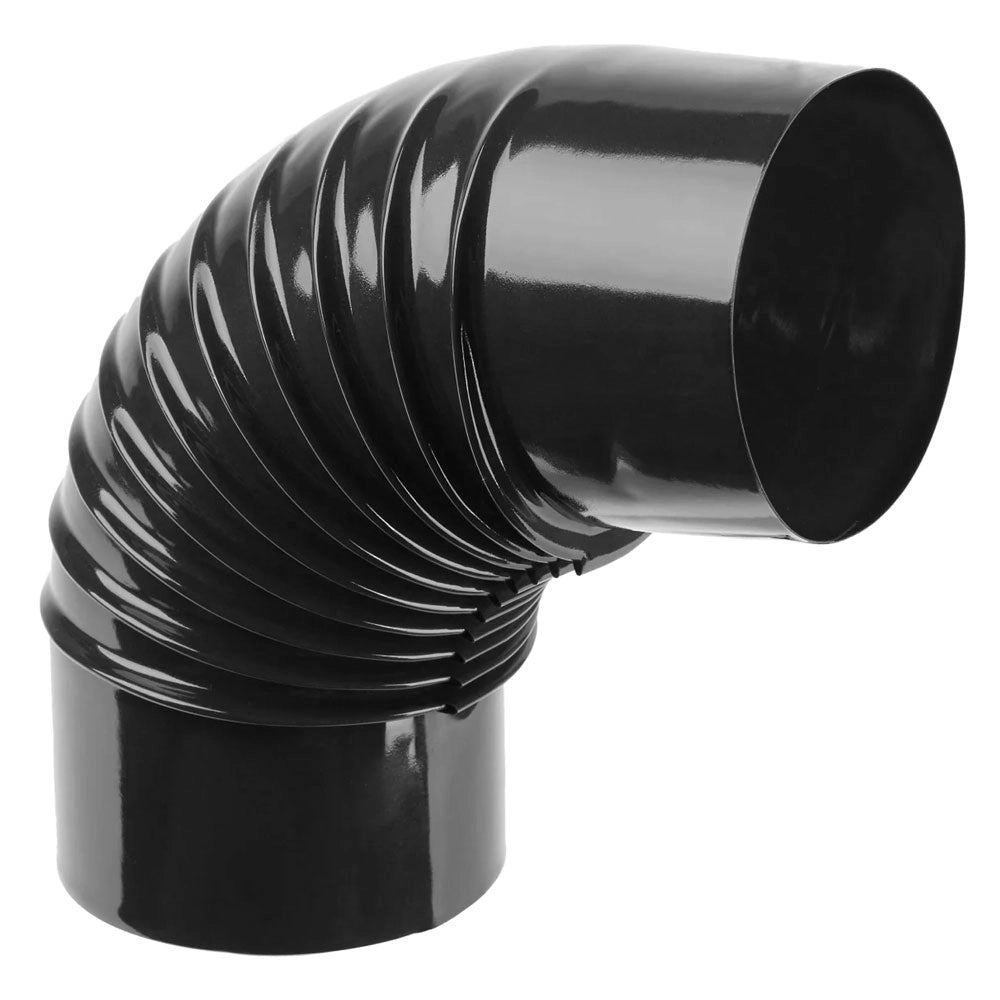 GOMITO SMALTATO PER STUFE EE ¸ 15 - 90Â° nero lucido EUROPROFIL