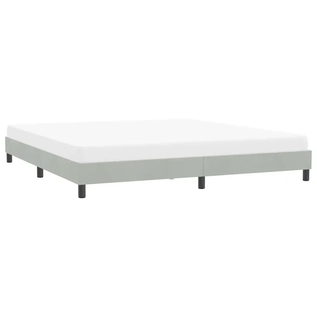 Giroletto senza Materasso Grigio Chiaro 180x220 cm Velluto 4101415