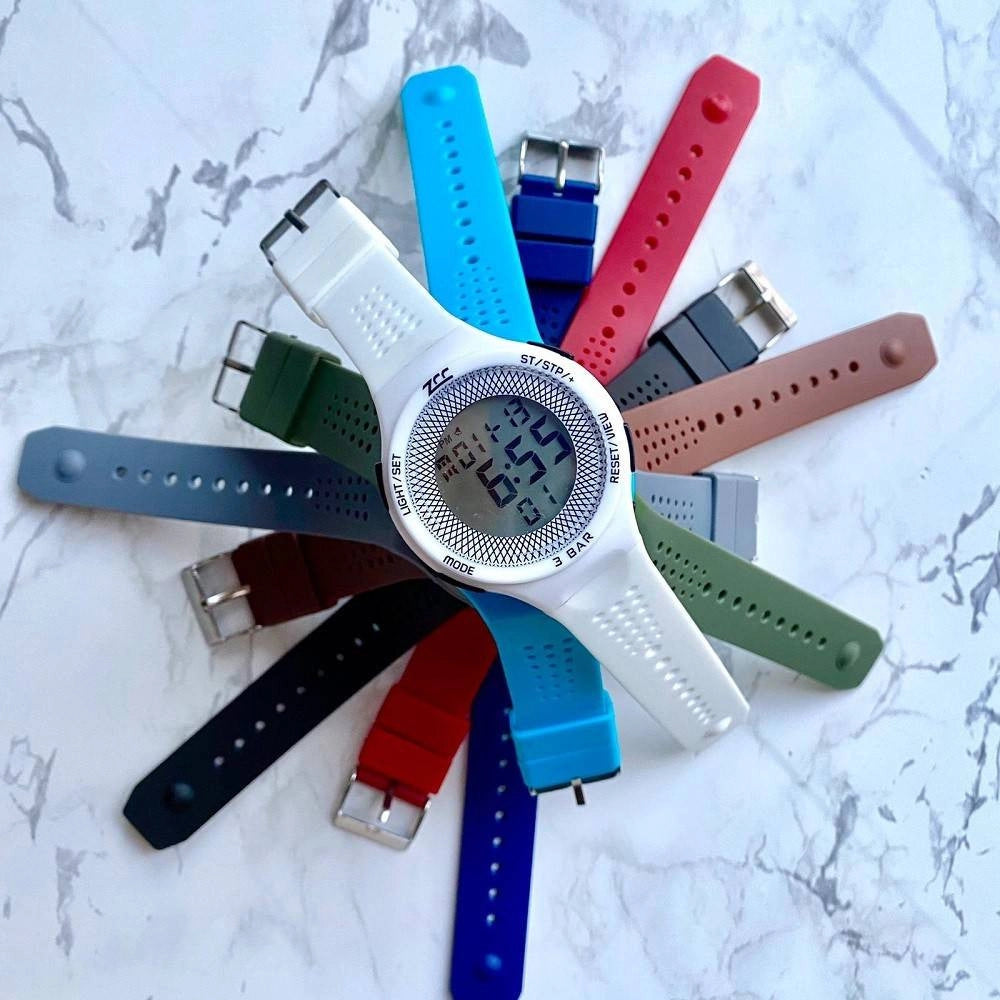 Trade Shop - Orologio Da Polso Zcc Sportivo Unisex Digitale Data Allarme Sveglia Subacqueo -