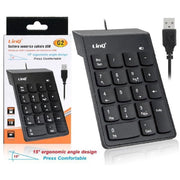 Trade Shop - Tastiera Tastierino Numerico Cablato Usb Per Pc Notebook G2 Sottile 18 Tasti -
