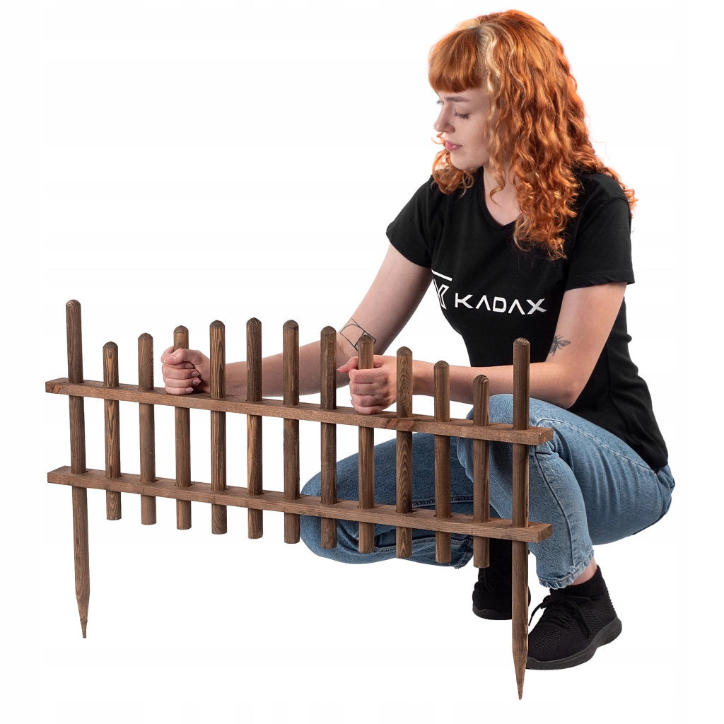 Recinzione da giardino in legno KADAX, bordura per aiuole 85x35 cm, legno di pino