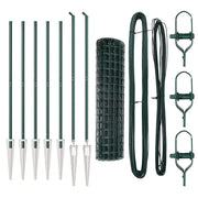 Recinzione da Giardino | Recinzione con Posto Verde 1 x 10 m Acciaio e PVC