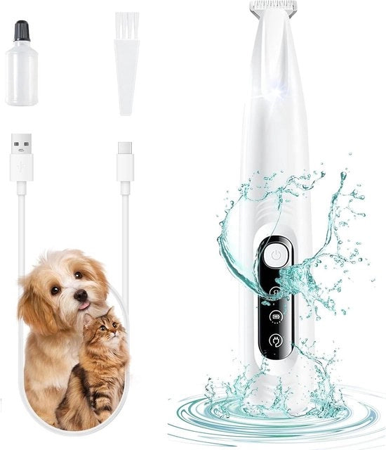 Tondeuse per animali con illuminazione LED - toondeuse silenziosa per cani e gatti