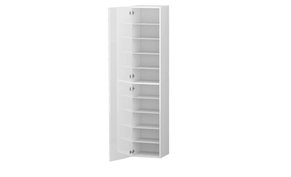 Armadio Multiuso 1 Bassiano, Mobile multiuso a 1 anta, Guardaroba multifunzione, 45x35h190 cm, Bianco