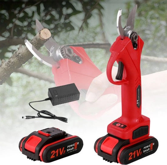 Snoeischaar elettrica - Senza fili - Rosso - Con batteria