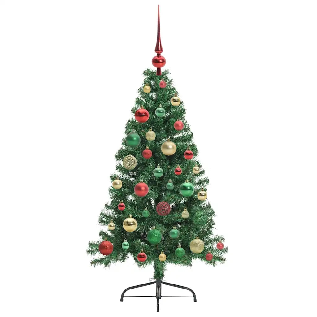 Albero di Natale | Decorazioni natalizie artificiale con luci integrate Verde 120 cm