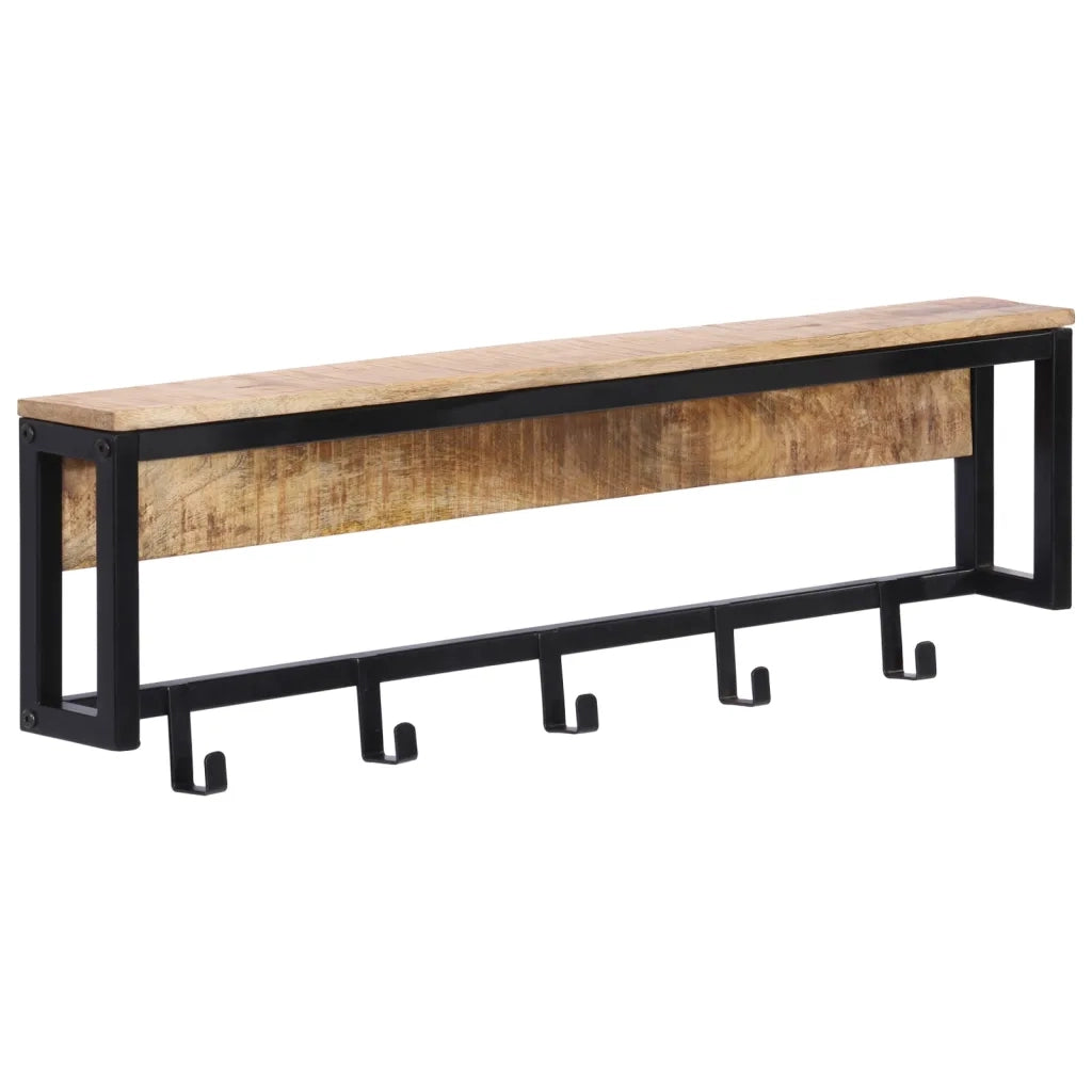 Appendiabiti 87x10x27 cm in Legno Massello Grezzo di Mango CFW8051367