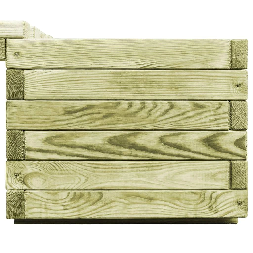 Panchina da giardino con fioriere legno di pino impregnato 02_0001366