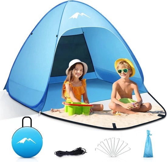 Tenda da campeggio - Tenda - 2 secondi - Dimensione S (per 1-3 persone) con doppio cerniera - Protezione UV - Portatile e leggero, per giardino, barbecue, escursioni