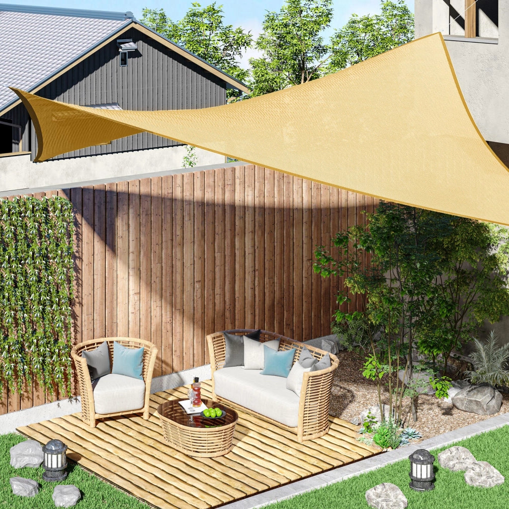 Tenda da sole rettangolare ¨C zephmum ¨C sabbia 300x400 cm con custodia