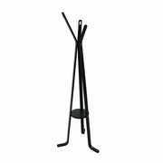 Attaccapanni a stelo legno nero 3 braccia cm 50h170