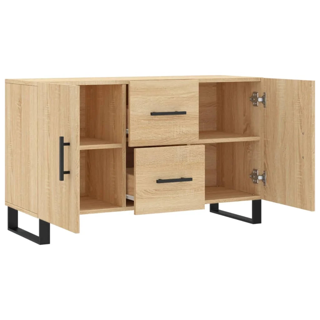 Buffet credenza cassettiera armadio mobile contenitore organizer cucina soggiorno rovere Sonoma 100 x 36 x 60 cm legno ingegnerizzato marrone 02_0031470