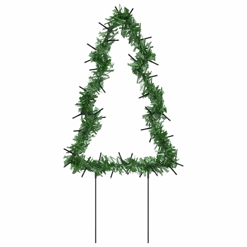 Decorazioni Luminose Natalizie Picchetti 3pz Albero 50LED 30cm 357729