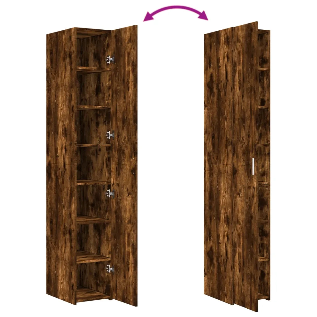 Credenza Rovere Fumo 30x42,5x185 cm in Legno Ingegnerizzato 3281396