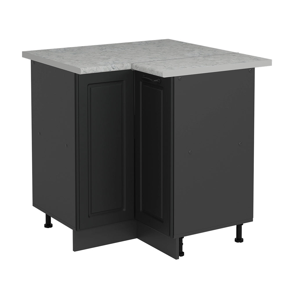 Mobile ad angolo cucina R-Line Antracite rustico/Antracite 75.6 cm PL Marmo Vicco