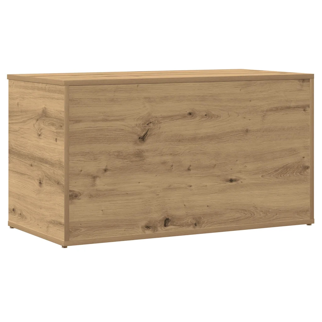 Cassapanca-Baule-Mobile di Stoccaggio Rovere Artigianale 84x42x46 cm Legno Ingegnerizzato
