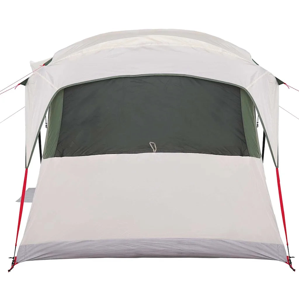 Tenda Familiare con tetto-Tenda da campeggio Bianco e Verde 435 x 255 x 216 cm