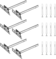 Sostegni invisibili per assi regolabili 127 cm - 6 supporti per scaffali in legno con viti