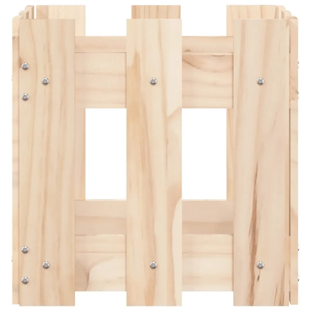 Fioriera Giardino Design a Recinzione 30x30x30 cm Massello Pino 832442
