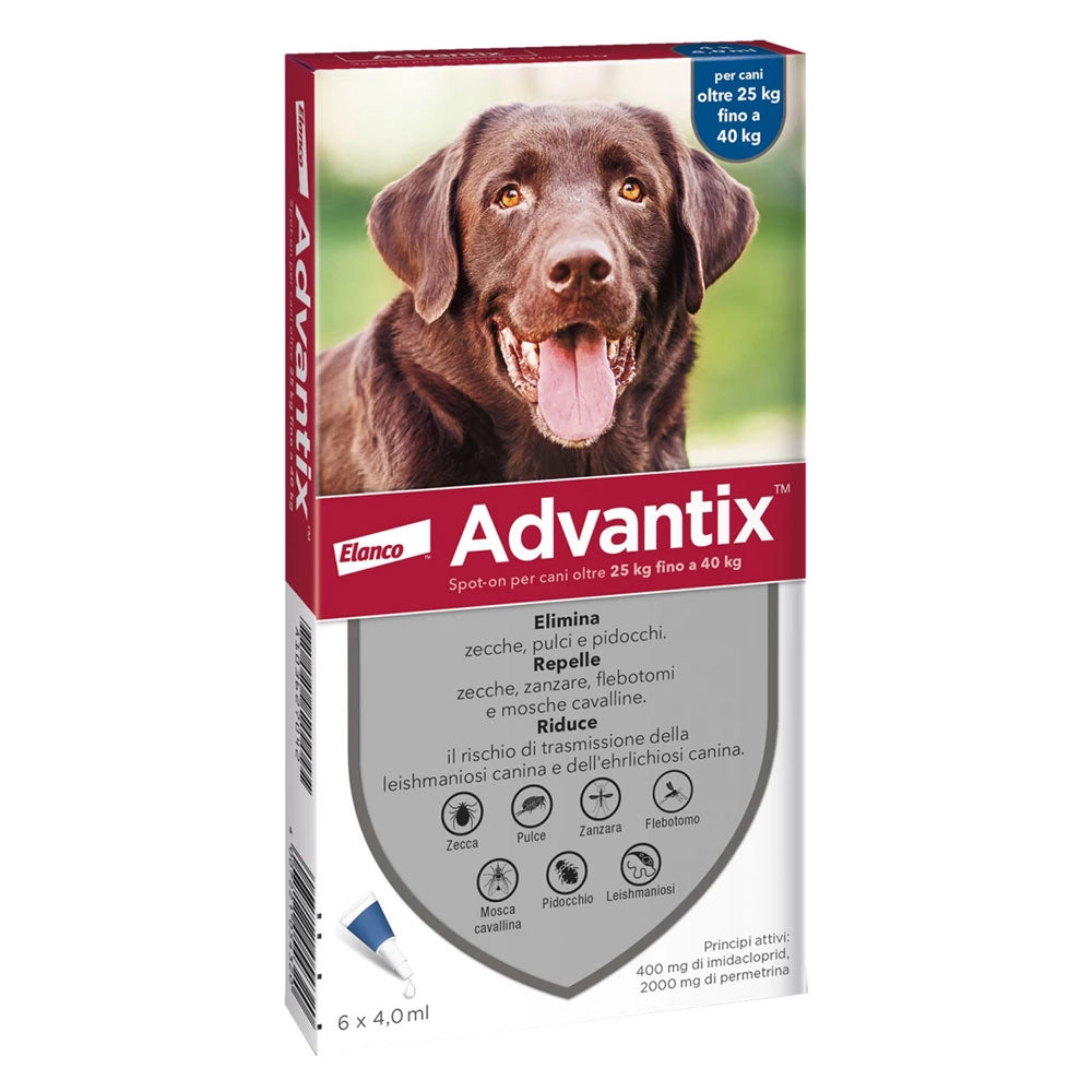 ANTIPARASSITARIO 'ADVANTIX SPOT-ON' 25-40 kg - 6 pipette ml 4  - BricoGo